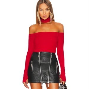 Red Off-Shoulder Top